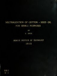 The neutralization of cotton-seed oil for edible purposes