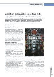 Vibration diagnostics in rolling mills - Millennium Steel