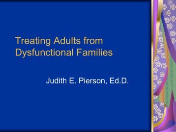 Treating Adults from Dysfunctional Families Presentation