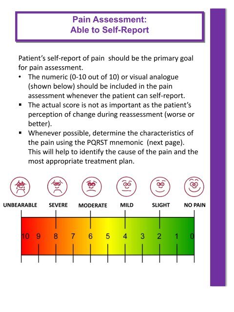 Pain Assessment Able To Self Report