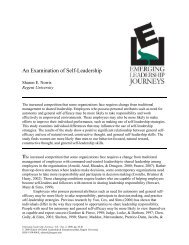 An Examination of Self-Leadership - Regent University