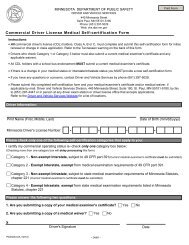 Commercial Driver License Medical Self-certification Form