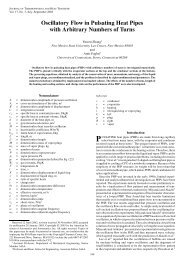 Oscillatory Flow in Pulsating Heat Pipes with Arbitrary - University of ...