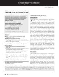 Breast self-examination - SOGC