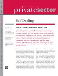 Self-Dealing: Sneaking Corporate Value through the ... - World Bank
