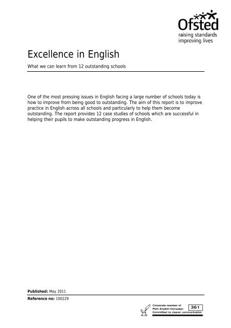 Free download of:Excellence in English - Department for Education
