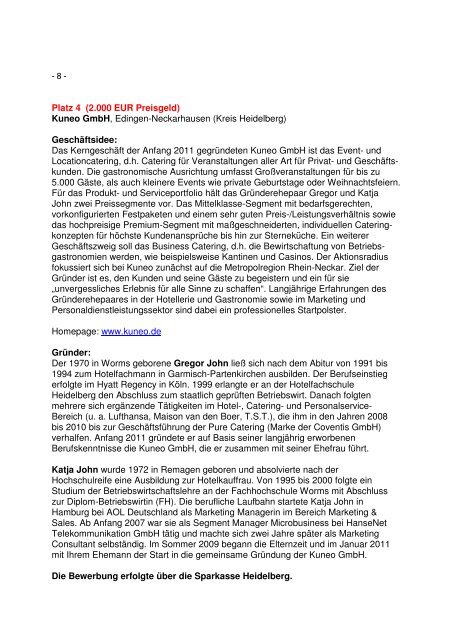 Pressemitteilung Gründerpreis 2012 - Sparkassenverband Baden ...