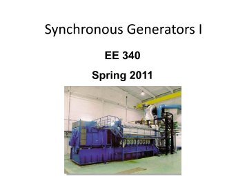 Synchronous Generators I