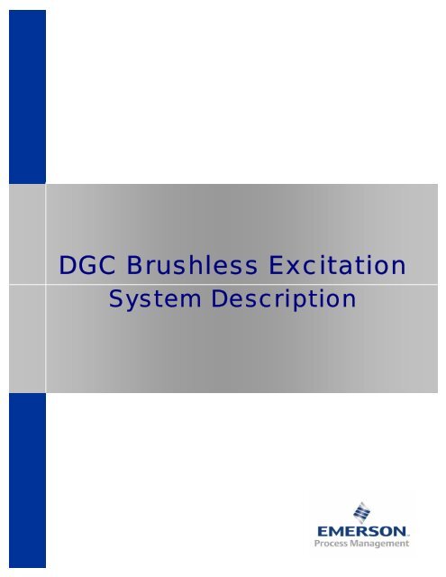 DGC Brushless Excitation - Emerson Process Management