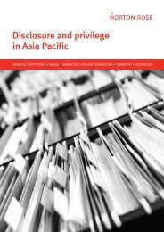 Disclosure and privilege in Asia Pacific - Norton Rose