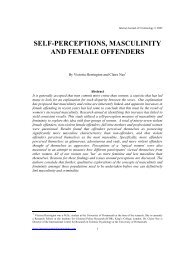 self-perceptions, masculinity and female offenders - Internet Journal