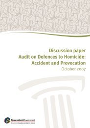 Discussion paper Audit on Defences to Homicide - Department of ...