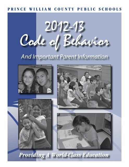 PWCS Code of Behavior - Prince William County Public Schools