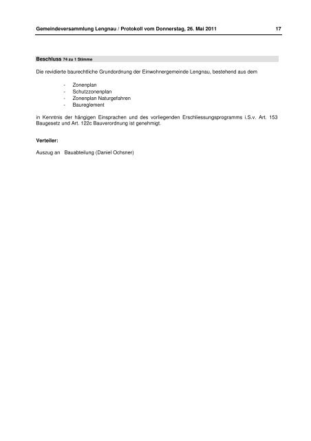 Protokoll der Gemeindeversammlung vom 26.05.2011