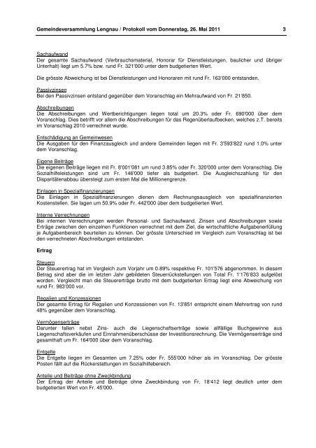 Protokoll der Gemeindeversammlung vom 26.05.2011