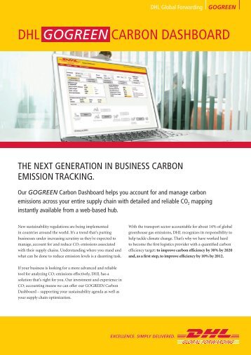 DHL GOGREEN CARBON DASHBOARD