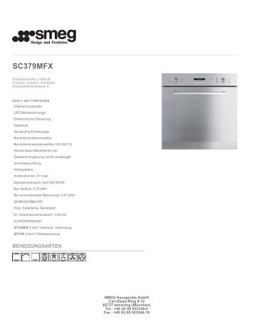 SC379MFX - Smeg