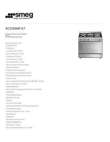 SCD90MFX7 - Smeg