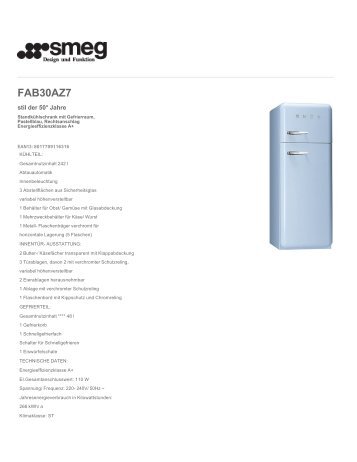 Pdf Produktblatt - Smeg