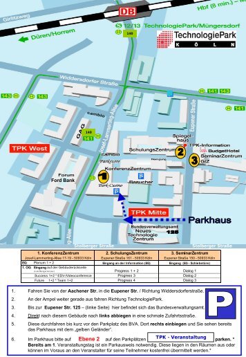 Anfahrtbeschreibung und Parkschein - Splendid Medien AG