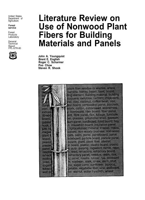 Literature Review on Use of Nonwood Plant Fibers for Building ...