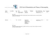 ECH List of Dissertations and Theses in Homeopathy - European ...