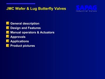 JMC Wafer & Lug Butterfly Valves Actuators - Sapag