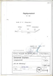 Regelquerschnitt Bergstraße zum Bebauungsplan 