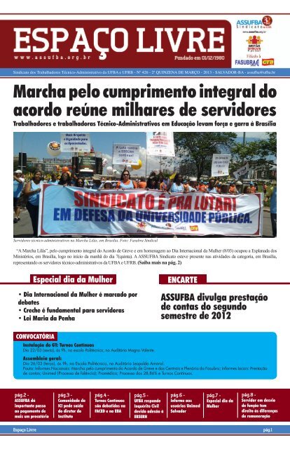 Marcha pelo cumprimento integral do acordo reúne milhares de servidores