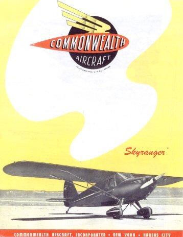 Commonwealth Skyranger Sales Brochure - Rearwin Airplanes