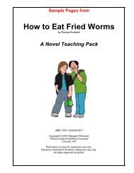 How to Eat Fried Worms - Taking Grades Publishing Company