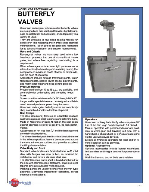 Butterfly Valve Cap Screw Chart