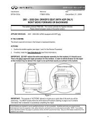 2001 – 2003 QX4; DRIVER'S SEAT (WITH ADP ONLY ... - JustAnswer