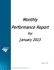 January 2013 Monthly Performance Report - Amtrak