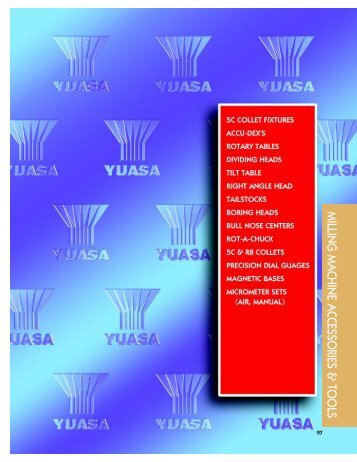 milling machine accessories & tools milling machine ... - Yuasa