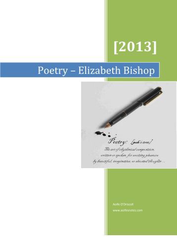 A poem by elizabeth bishop english essay help