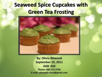 Seaweed Spice Cupcakes with Green Tea Frosting - International ...