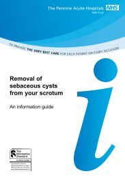 Removal of sebaceous cysts from your scrotum - Pennine Acute ...