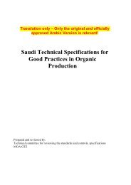 Saudi Technical Specifications for Good Practices in Organic ...