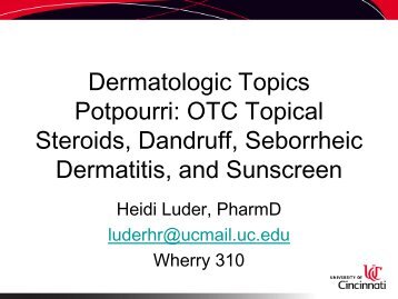 Topical steroids for dermatitis