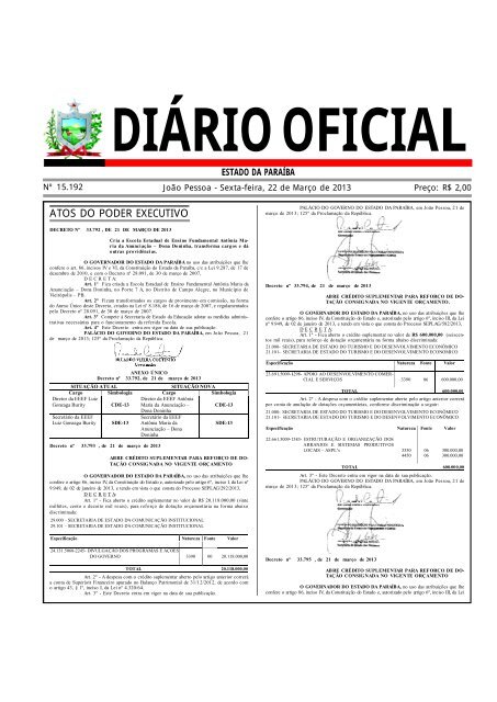 DIÁRIO OFICIAL