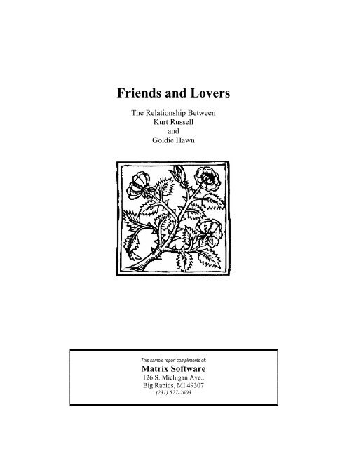 Friends and Lovers - Matrix Astrology Software