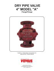 DRY PIPE VALVE 4 MODEL A - Venus Fire Protection, Ltd.