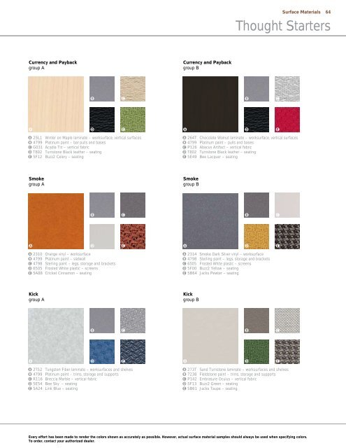 Special Values - Surface Materials Brochure - One Workplace