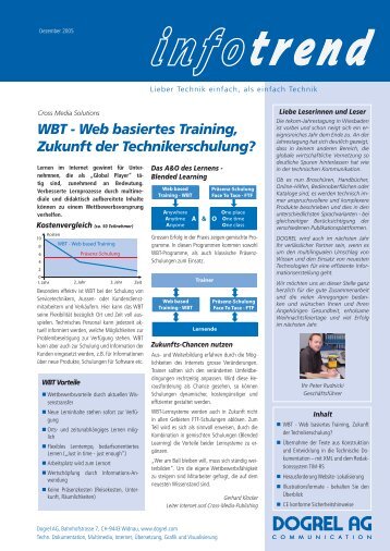 WBT - Web basiertes Training, Zukunft der Technikerschulung?