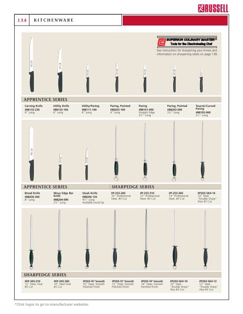 Russell Food Equipment Ltd. - Catalogue - Kitchenware