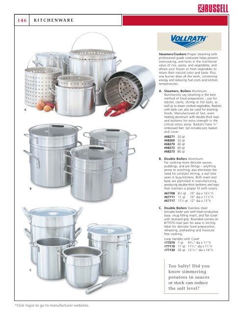 Russell Food Equipment Ltd. - Catalogue - Kitchenware