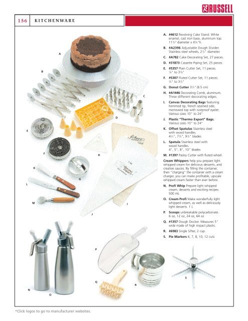 Russell Food Equipment Ltd. - Catalogue - Kitchenware