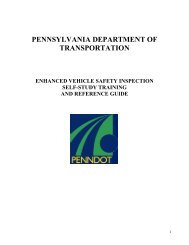 Enhanced Vehicle Safety Inspection Training Manual - PennDOT ...