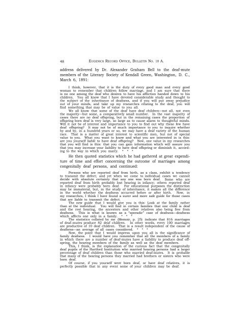 Eugenics Record Office. BULLETIN No. 10A - DNA Patent Database ...